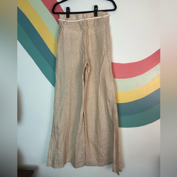 Anthropologie Elevenses High Waist Wide Split Leg
Linen Pants NWT Size 0 - Picture 4 of 13